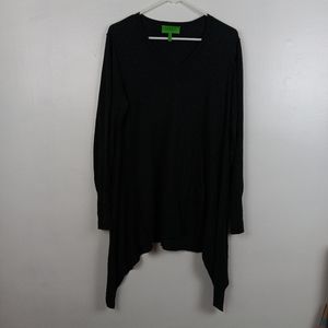 Logo by Lori Goldstein Dark Grey Cotton & Cashmere Blend Tunic Size M